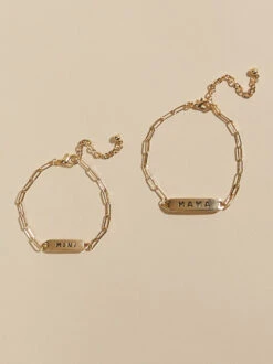 Mama & Mini Paperclip Bracelet Set