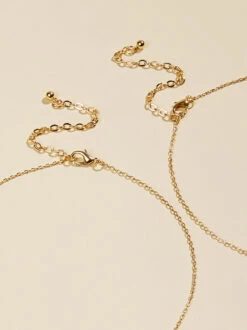 Mom & Mini Heart Necklace Set -Toddler Clothing Store 000062 YLN 2312099 GOLD 01