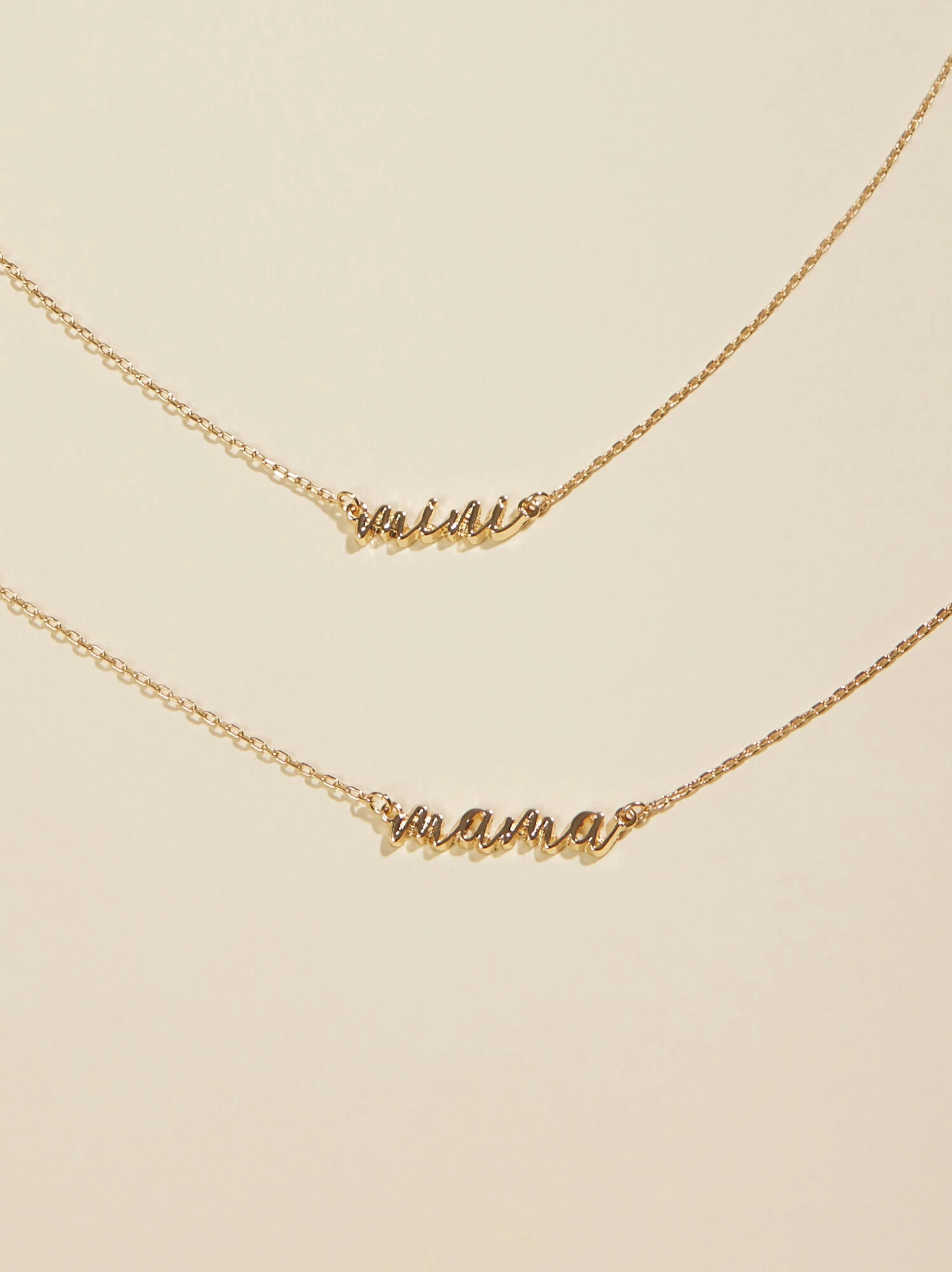 Mama & Mini Cursive Necklace Set 1 Mama & Mini Cursive Necklace Set
