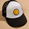 Mini Smiley Patch Trucker Hat
