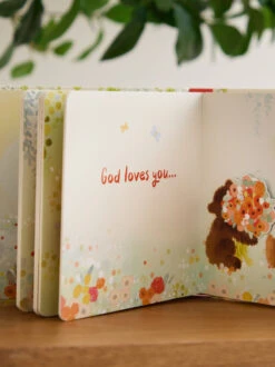 God Loves You Bear Book -Toddler Clothing Store 001847 89885 GREEN 03