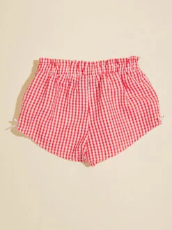 Gracelynn Gingham Bow Shorts 5 Gracelynn Gingham Bow Shorts -Toddler Clothing Store 001890 H1478V158BD RED 02