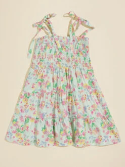 Peyton Floral Baby Dress -Toddler Clothing Store 001913 DR0094CBTU MINT FLORAL 01