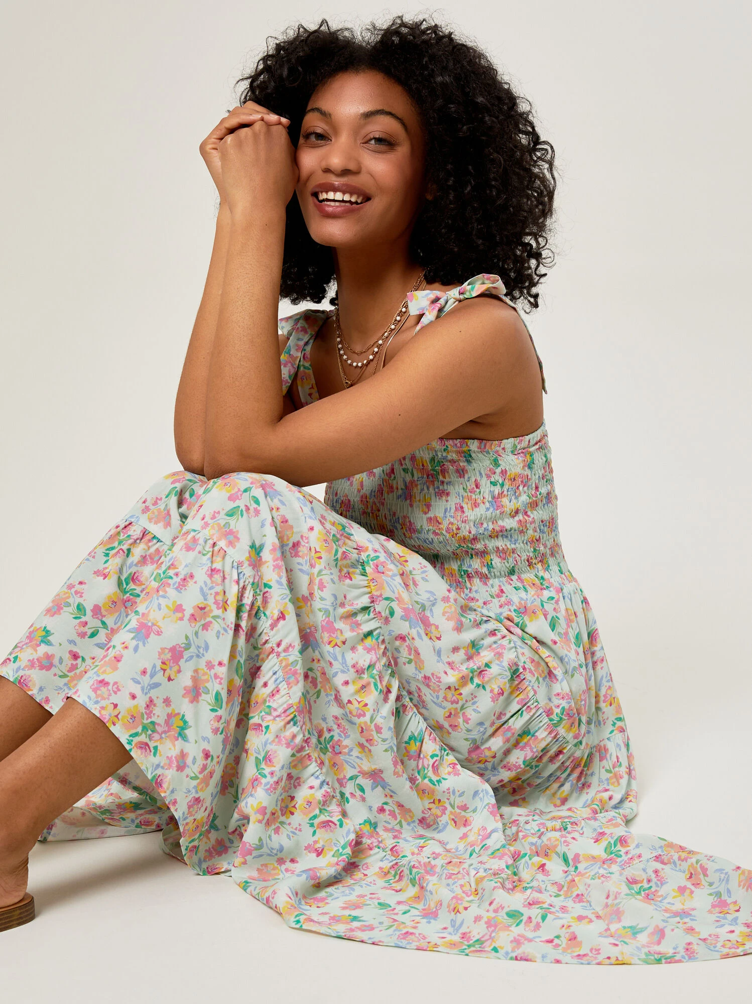 Peyton Floral Smocked Mama Dress 2 Peyton Floral Smocked Mama Dress - Image 2