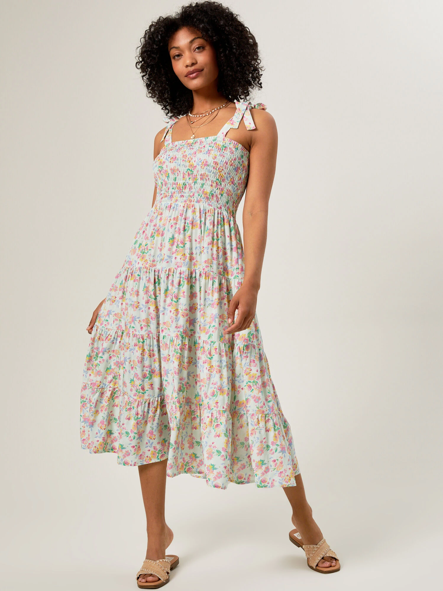 Peyton Floral Smocked Mama Dress 3 Peyton Floral Smocked Mama Dress - Image 3