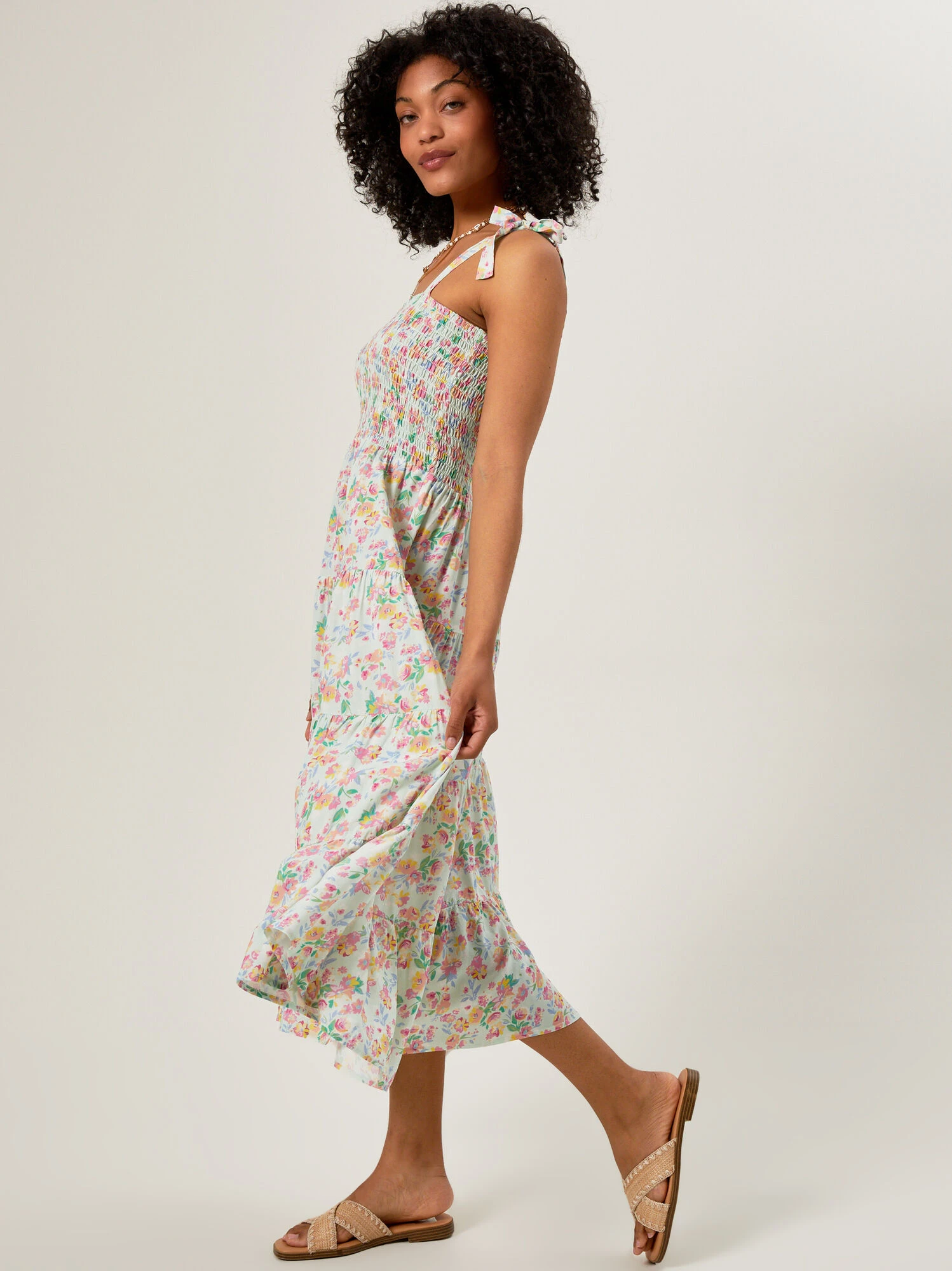 Peyton Floral Smocked Mama Dress 4 Peyton Floral Smocked Mama Dress - Image 4