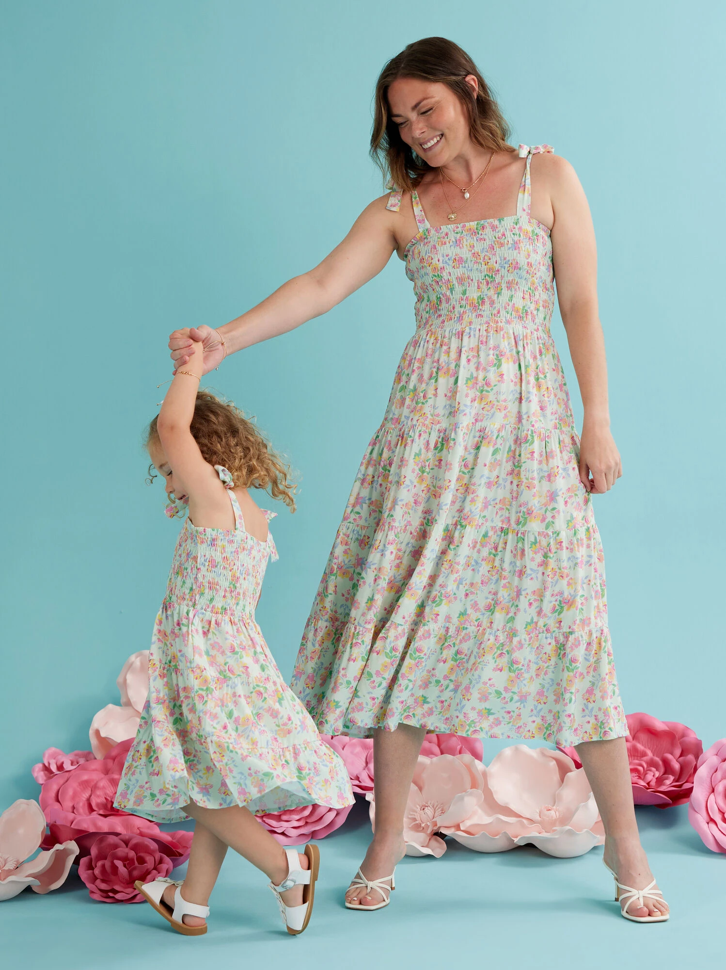 Peyton Floral Smocked Mama Dress 1 Peyton Floral Smocked Mama Dress