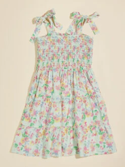 Peyton Floral Toddler Dress -Toddler Clothing Store 001913 DR0094CTTU MINT FLORAL 01