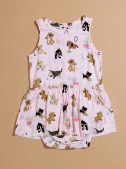 Alphabet Puppy Bodysuit Dress