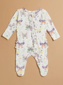 Hazel Butterfly Ruffle Footie