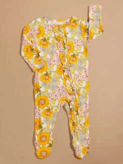 Senitra Sunflower Ruffle Footie