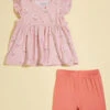 Flora Daisy Ruffle Tank And Shorts Set