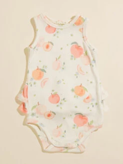 Spring Peach Ruffle Bodysuit