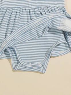 Tee Time Striped Bodysuit Dress -Toddler Clothing Store 001937 568S24DBS BLUE 02