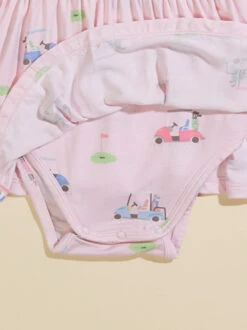 Golf Cart Bodysuit Dress -Toddler Clothing Store 001937 568S24GCP PINK 02