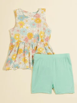 Good Vibes Daisy Tank And Shorts Set