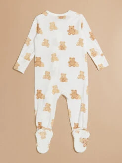 Teddy Bears Footie -Toddler Clothing Store 001937 651S24TED WHITE 01