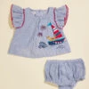 Kyla Sailboat Pinafore Set By MudPie