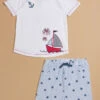 Sailboat Tee And Striped Shorts Set By Mudpie