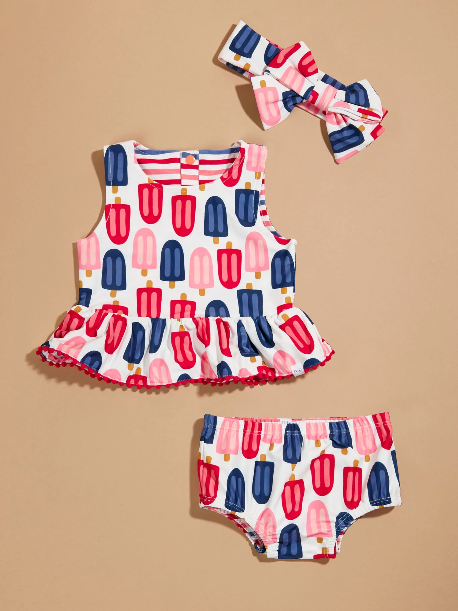 Popsicle Reversible Swim And Headband Set By MudPie 1 Popsicle Reversible Swim And Headband Set By MudPie