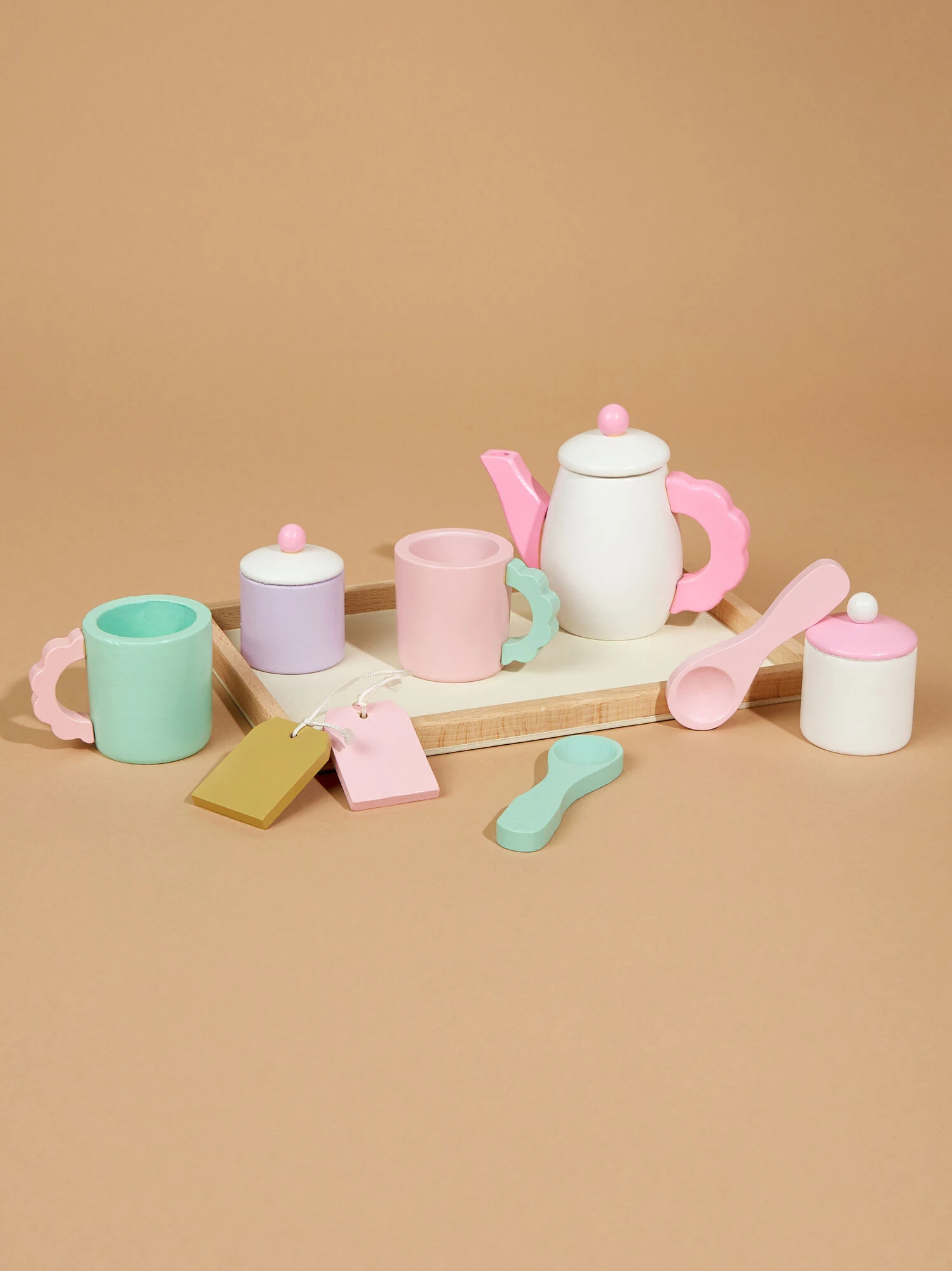 Wood Tea Party Set By MudPie 2 Wood Tea Party Set By MudPie - Image 2