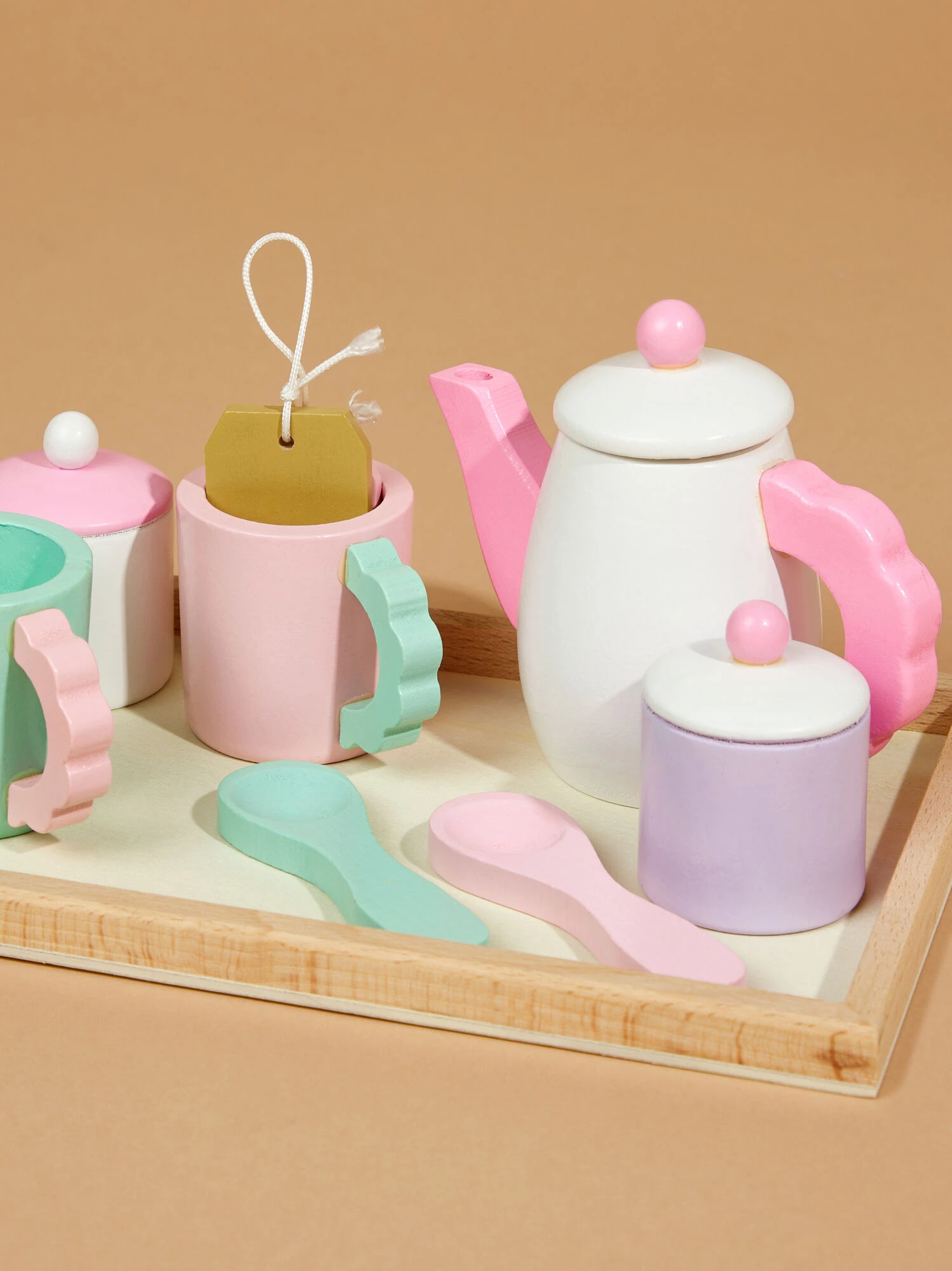 Wood Tea Party Set By MudPie 3 Wood Tea Party Set By MudPie - Image 3