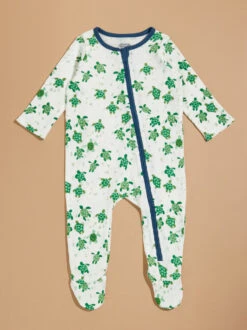 Tripp Turtle Footie By MudPie