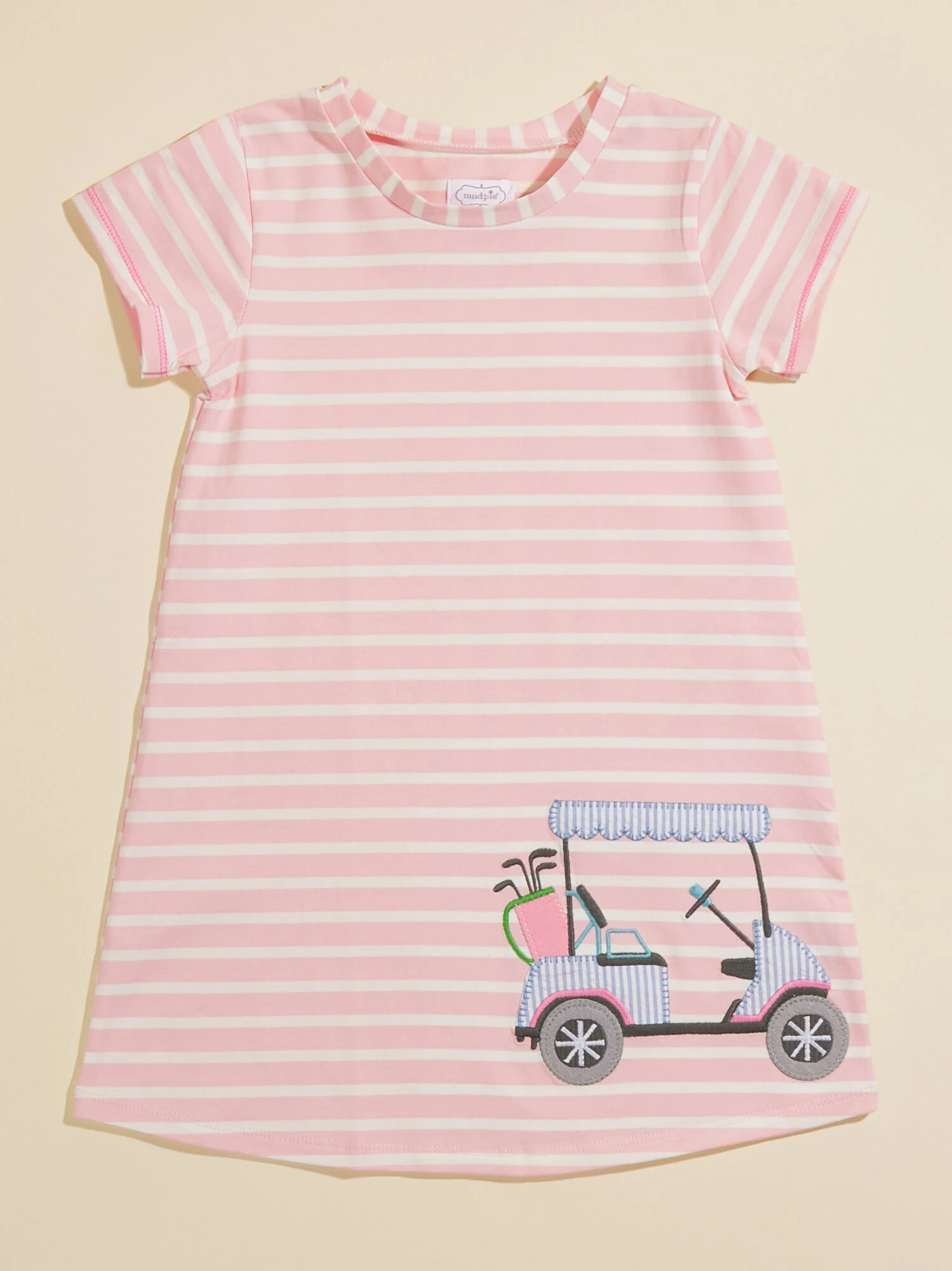 Golf Striped T-Shirt Dress By Mudpie 1 Golf Striped T-Shirt Dress By Mudpie