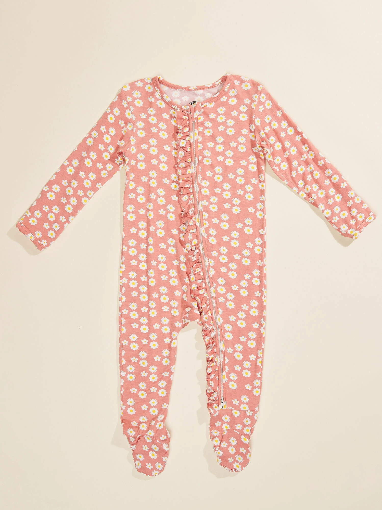 Rose Daisy Ruffle Footed Sleeper 1 Rose Daisy Ruffle Footed Sleeper