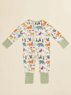 Forest Friends Romper -Toddler Clothing Store 004030 PJ 501 GREEN 01
