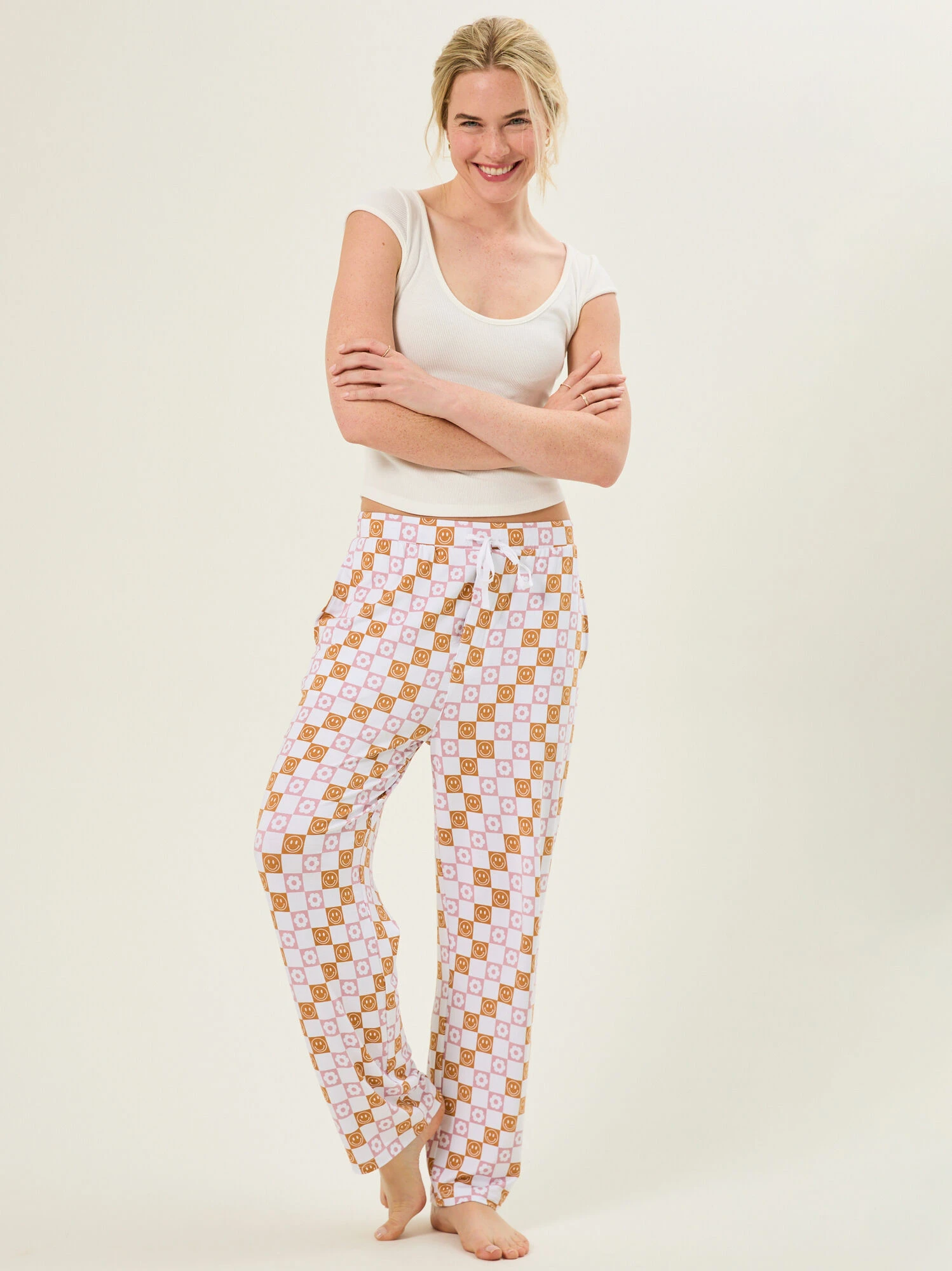 Retro Smiley Mama Pants 1 Retro Smiley Mama Pants