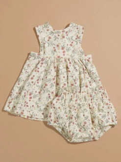 Layla Floral Baby Dress And Bloomer Set By Rylee + Cru