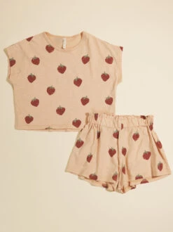 Strawberry Tee And Shorts Set By Rylee + Cru
