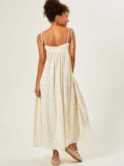 Katelyn Polka Dot Mama Dress By Rylee + Cru -Toddler Clothing Store 004134 RCW634QPLL IVORY 04