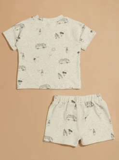 Surfs Up Tee And Shorts Set -Toddler Clothing Store 004136 TSVAN24 GREY 01