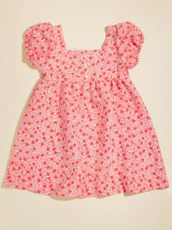 Kendra Floral Dress -Toddler Clothing Store 004283 130S24RED PINK RED 01
