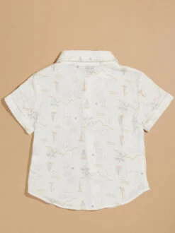 Elijah Boat Button-Down Shirt -Toddler Clothing Store 004283 212S24BOAT WHITE BLUE 01