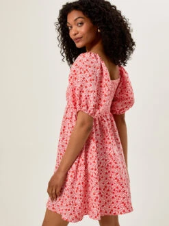 Kendra Floral Smocked Mama Dress -Toddler Clothing Store 004283 330S24RED PINK RED 02