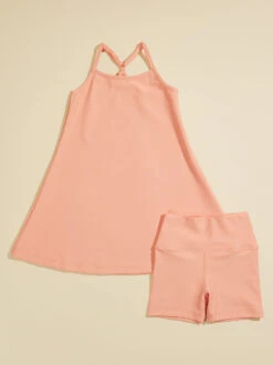 Sophie Athletic Dress -Toddler Clothing Store 004297 210S24SLD CORAL 03